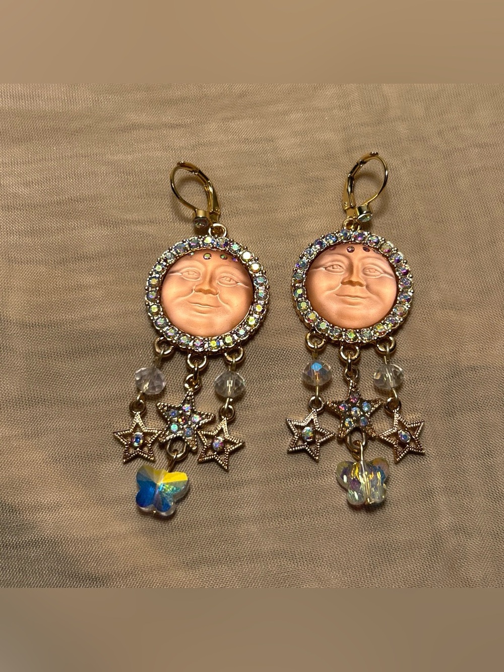 Kirks Folly pink moon earrings